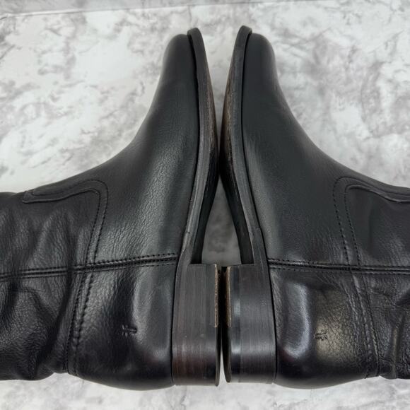 FRYE  Cara Roper Black Leather Ankle Boots - Women’s Sz 7.5 - Picture 5 of 16